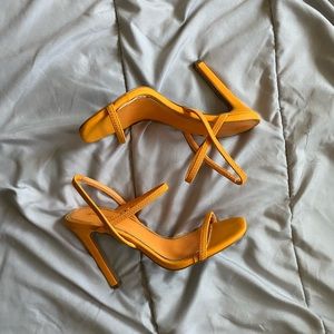 orange heels size 7